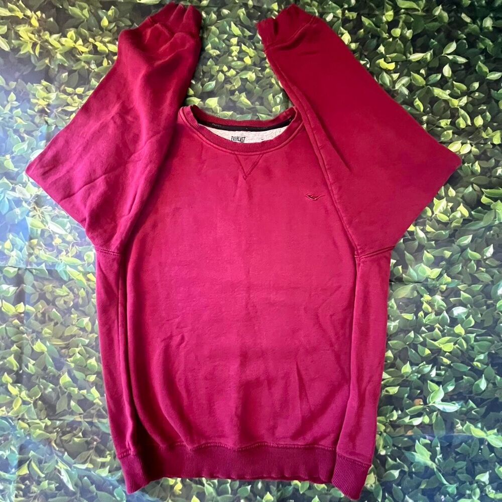 Everlast Men's Burgundy and Red Sweatshirt
